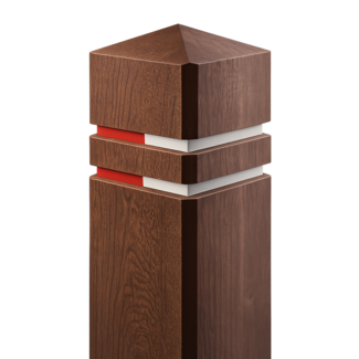 Traffictotaal Diamantkoppaal hardhout - met reflecterende bandjes