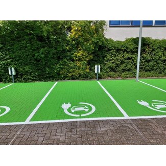 Traffictotaal Markering Oplaadpunt Auto (Volledig + Symbool + belijning)