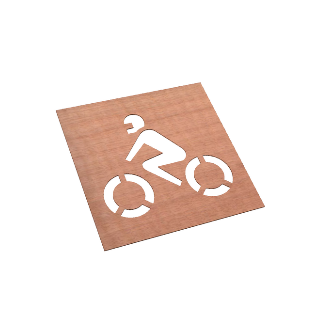 Wegmarkering sjabloon set (Motor parkeervak) met wegenverf