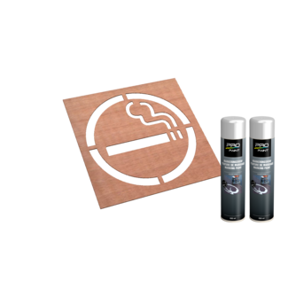 Wegmarkering sjabloon set (Rokerszone toegestaan)