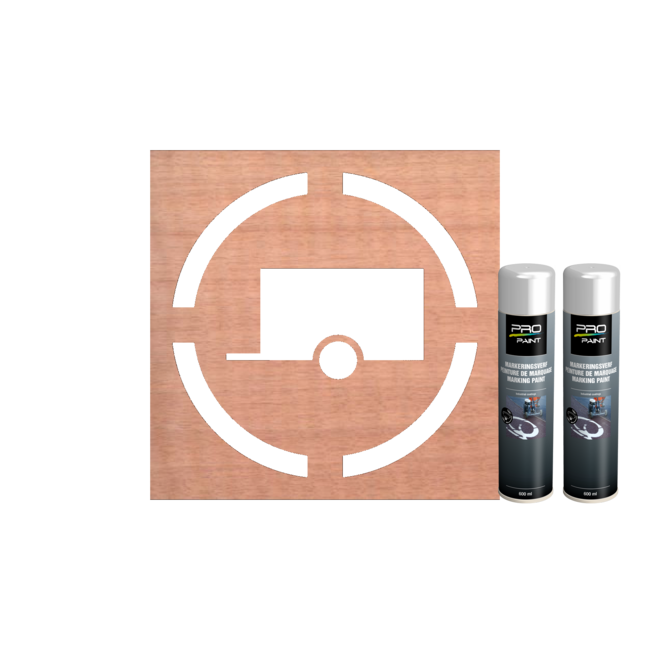 Wegmarkering sjabloon set (Aanhangwagen)