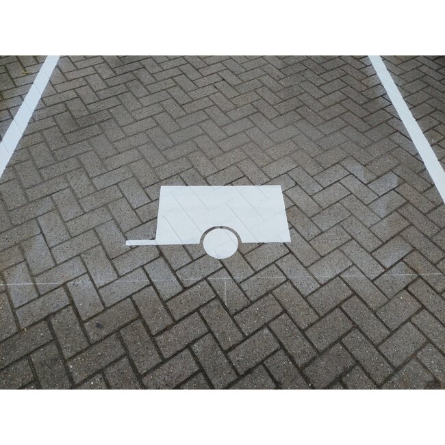 Wegmarkering sjabloon set (Aanhangwagen)