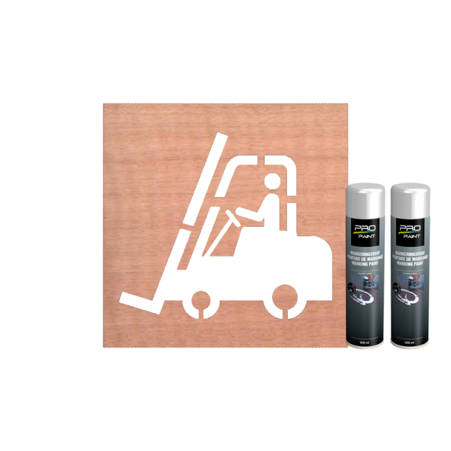 Wegmarkering sjabloon set (Heftruck)