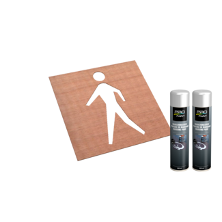 Wegmarkering sjabloon set (Voetgangers)