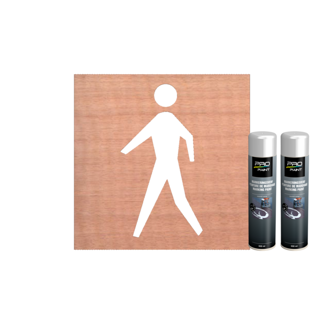 Wegmarkering sjabloon set (Voetgangers)