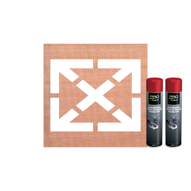 Wegmarkering sjabloon set (Kruismarkering)