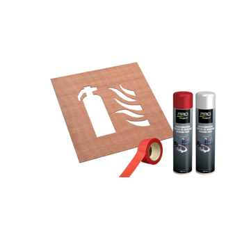 Wegmarkering sjabloon set (Brandslang)