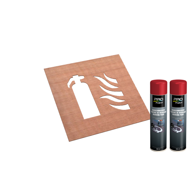 Wegmarkering sjabloon set (Brandslang)