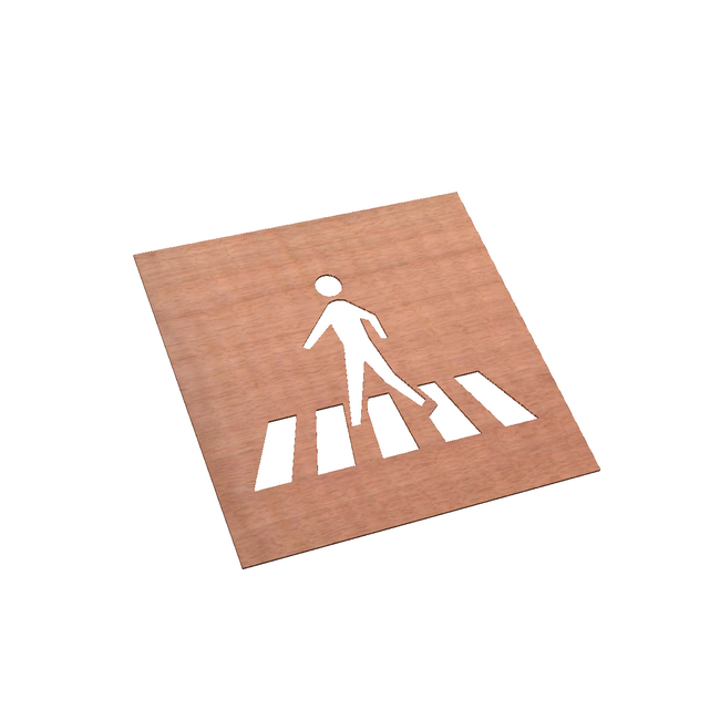 Wegmarkering sjabloon oversteekplaats