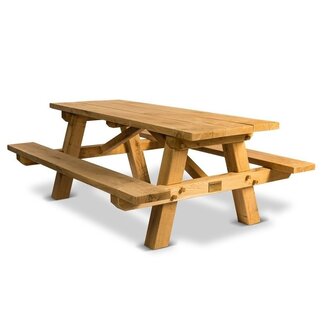 Landschap picknicktafel eiken 200cm lengte (ingraafmodel)