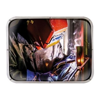 Hittebestendige industriespiegel rechthoekig