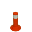 Afzetpaal Ø80mm oranje-wit flexibel kunststof