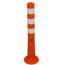 Afzetpaal Ø80mm oranje-wit flexibel kunststof