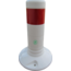 Afzetpaal Ø80mm wit-rode flexibel kunststof