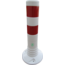 Afzetpaal Ø80mm wit-rode flexibel kunststof