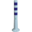 Afzetpaal Ø80mm wit-blauw flexibel kunststof