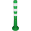 Afzetpaal groen-wit flexibel kunststof Ø80mm