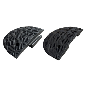 Verkeersdrempel eindstuk kunststof 5cm hoog - zwart