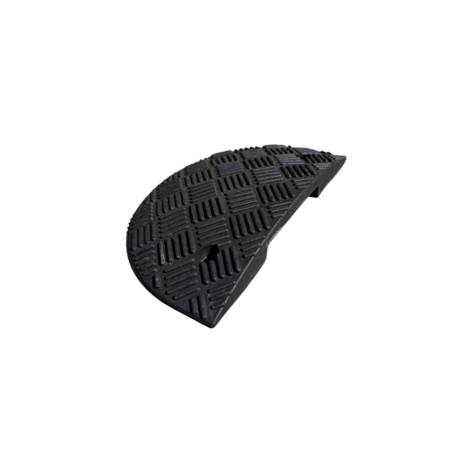 Verkeersdrempel eindstuk kunststof 5cm hoog - zwart