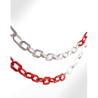 Traffictotaal Kunststof rood - wit ketting voor een kettingpaal