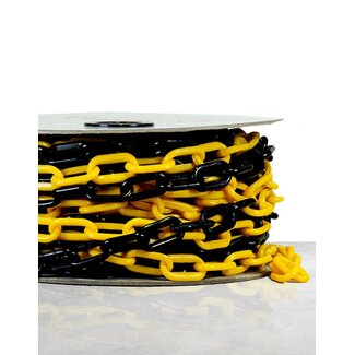 Traffictotaal Kunststof geel - zwart ketting voor een kettingpaal