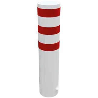 Rampaal rood-wit Ø 323mm voor montage in beton