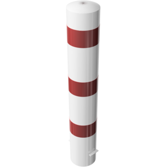 Rampaal rood-wit Ø 193mm voor montage in beton