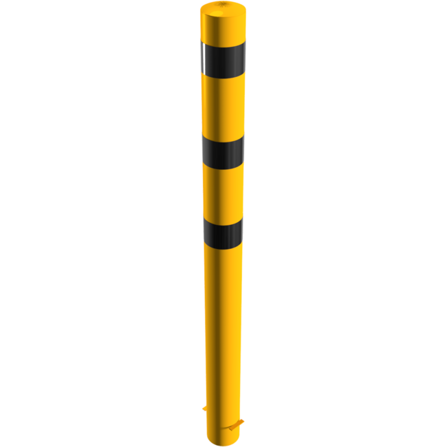 Rampaal Geel - Zwart Ø 152mm voor montage in beton