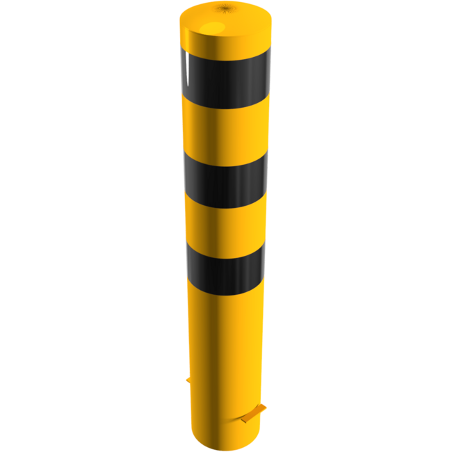 Rampaal Geel - Zwart Ø 193mm voor montage in beton