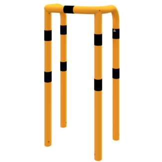 Veiligheidsbeugel met 90° hoeken U-vorm diepte 450 mm met grondankers