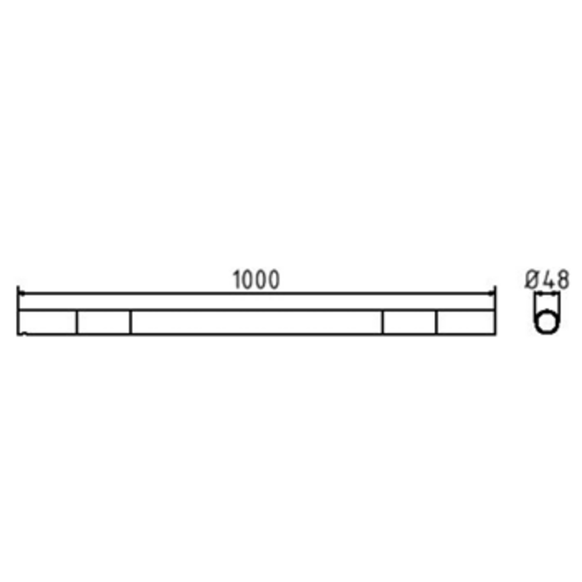 Beschermrailing buisligger rond Ø 48 mm