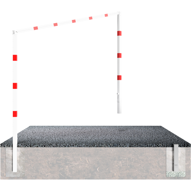 Hoogtebegrenzer zwenkbaar 70 x 70 mm - doorrijhoogte 2000 mm