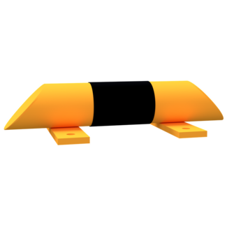 Beschermbeugel Vloerbalk Ø 76 x 86 mm – Stalen Aanrijdbeveiliging Geel/Zwart