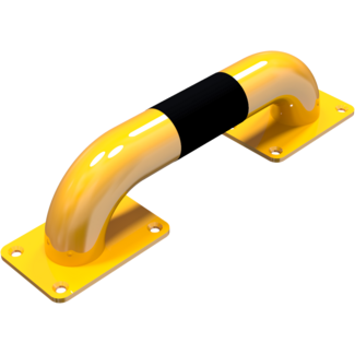 Beschermbeugel/vloerbalk Ø 60 x 115 mm – Stalen aanrijdbeveiliging geel/zwart