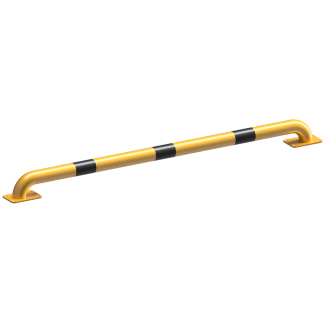 Beschermbeugel/vloerbalk Ø 60 x 115 mm – Stalen aanrijdbeveiliging geel/zwart