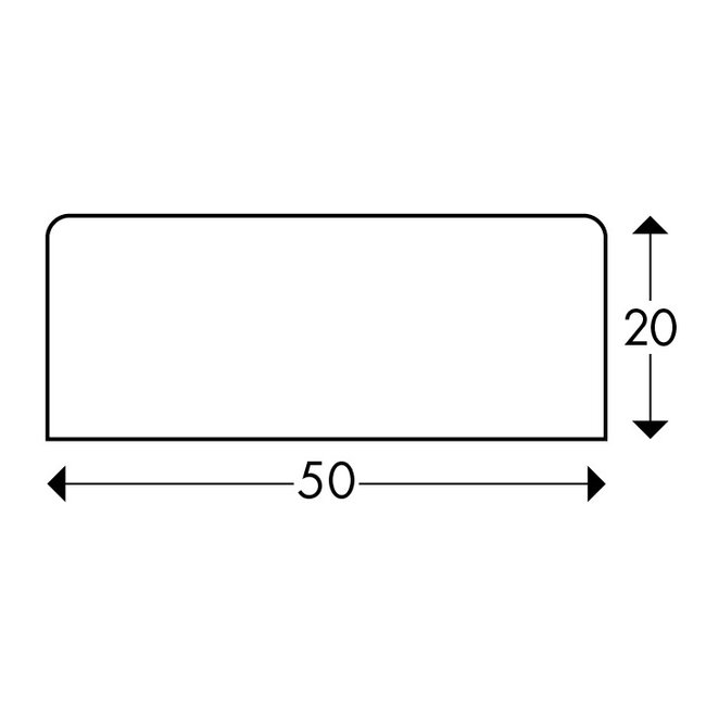 Hoekbeschermer schuimrubber - Type D 50 x 20 mm - Zelfklevend