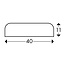 Hoekbeschermer schuimrubber - Type F 40 x 11 mm - Zelfklevend