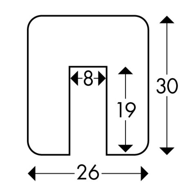 Hoekbeschermer schuimrubber - Type G 30 x 25 mm - Zelfklevend