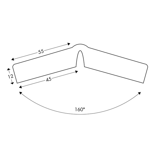Hoekbescherming schuimrubber flexibel - Type H+ 60 x 48 mm