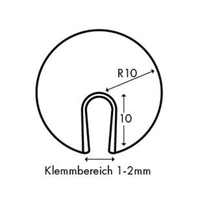 Randbescherming schuimrubber - Type O 26 x 26 mm | Klemmend