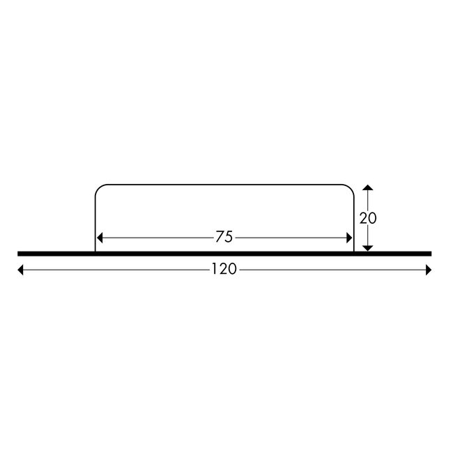 Oppervlaktebescherming schuimrubber - Type S 75 x 20 mm | Schroefbaar