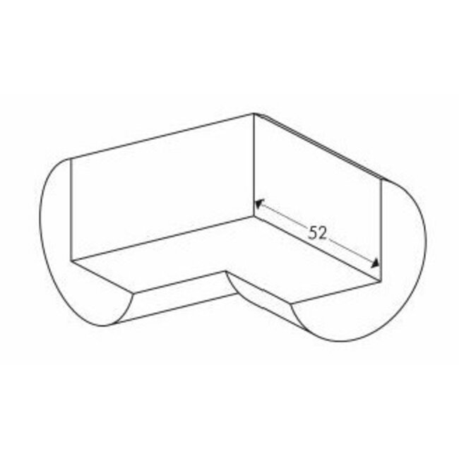 Schuimrubber hoekstuk stootbeschermer type A | 2-zijdig