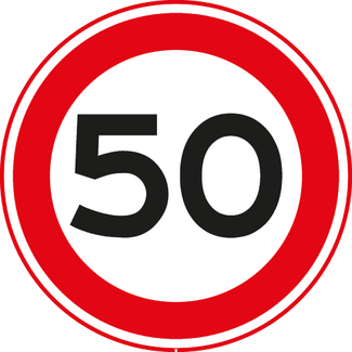 Traffictotaal RVV verkeersbord A01-50| Snelheidsbord | 50 km/h