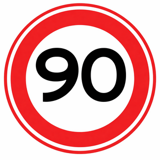 Traffictotaal RVV verkeersbord A01-90| Snelheidsbord | 90 km/h
