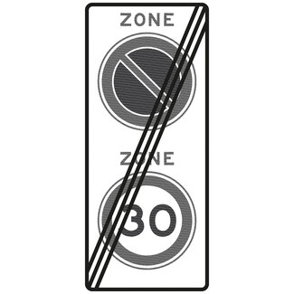 Traffictotaal RVV verkeersbord A02-30E01ZE | Snelheids-/zonebord | 30 Km/h