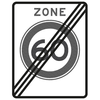 Traffictotaal RVV verkeersbord A01-60ZE | Snelheids-/zonebord | 60 Km/h