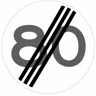 Traffictotaal RVV verkeersbord A02-80| Snelheidsbord | 80 km/h