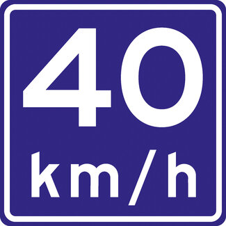 Traffictotaal RVV verkeersbord A04-40| Adviessnelheidsbord | 40 km/h