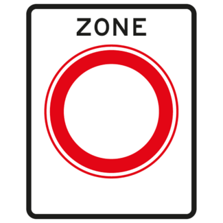 Traffictotaal RVV Verkeersbord C01ZB | Gesloten verklaring | Zonebord