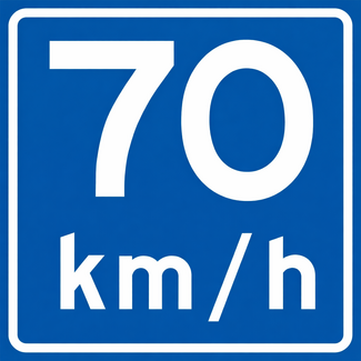 Traffictotaal RVV verkeersbord A04-70 | Adviessnelheidsbord | 70 km/h